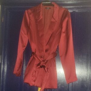 Alfani Red Women's Blazer with Tie Belt